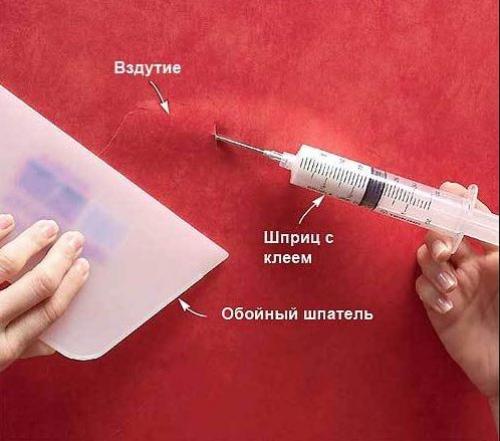 Как убрать пузыри на обоях после высыхания на флизелиновой основе. Простой способ убрать пузыри на обоях после поклейки