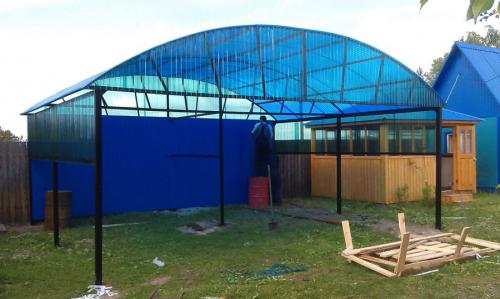 Навес из поликарбоната на даче. Навесы из поликарбоната — самостоятельное изготовление и особенности проектирования (100 фото)