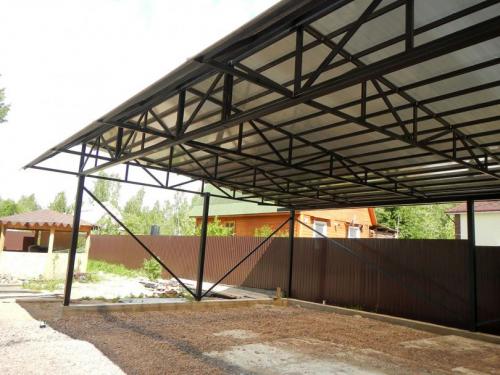 Прямой навес из поликарбоната. Навесы из поликарбоната — обзор лучших проектов и особенности выбора красивых идей оформления для навеса (105 фото)