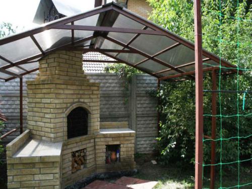 Навес из поликарбоната на даче. Навесы из поликарбоната — самостоятельное изготовление и особенности проектирования (100 фото) 16