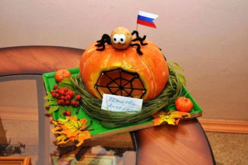 Поделка из небольшой тыквы. Поделки из тыквы в детский сад и на выставку в школу
