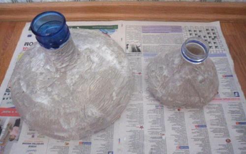 Напольная ваза из 5 литровой бутылки. Ваза из пластиковой бутылки