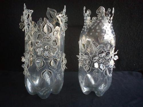 Делаем яркую вазу из пластиковой бутылки. Ваза из пластиковой бутылки и шпагата 20