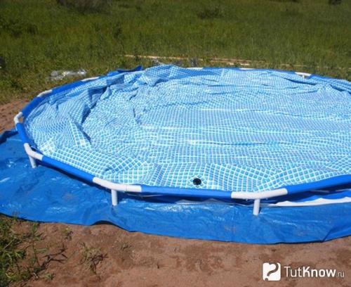 Установка каркасного бассейна на даче. Нужен ли котлован под каркасный бассейн 14