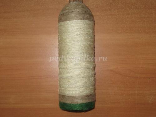 Ваза своими руками: мастер-класс по созданию из бутылки и шпагата 28