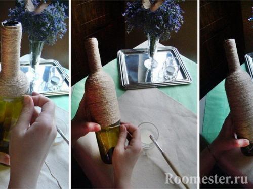 Почему используется шпагат для обмотки бутылки. Как правильно обмотать стеклянную емкость шпагатом?