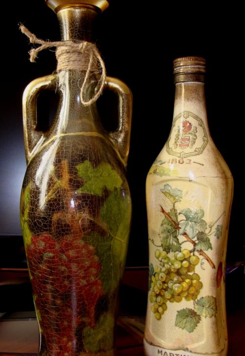 Как подготовить бутылку для трансформации в вазу. Подготовка бутылки к декупажу