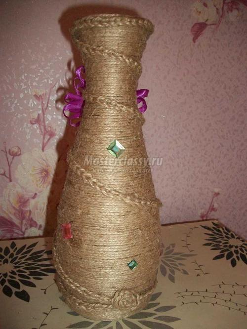 Как сделать вазу из шпагата и клея своими руками: пошаговая инструкция 20
