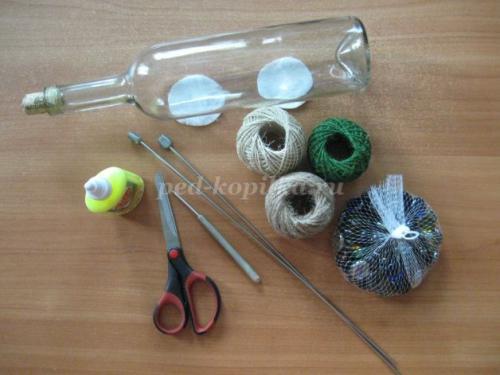 Шпагат для Декора: 3 Простых Идеи для Красивой Бутылки 01