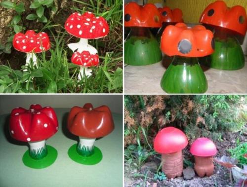 Какие другие материалы можно использовать вместе с бутылкой из-под йогурта для украшения. Идеи поделок для сада и огорода 2025 из пластиковых бутылок