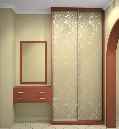 Шкаф в прихожую из прессованных плит. Модели и цвета 03