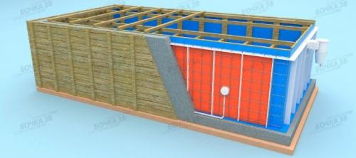 Полипропиленовый и стекловолокновый бассейн на даче. Полипропиленовый бассейн 01