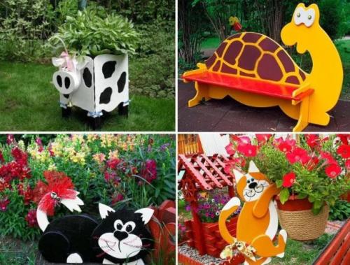 Прикольные поделки для дачи. Новинки поделок для сада из подручных средств с описанием