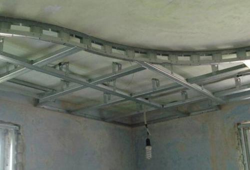 Монтаж каркаса под гипсокартон на потолке. Немного о конструкции 01