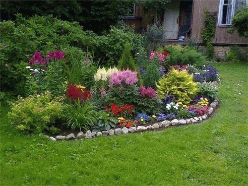 Клумба из камня своими руками. Разновидности 08