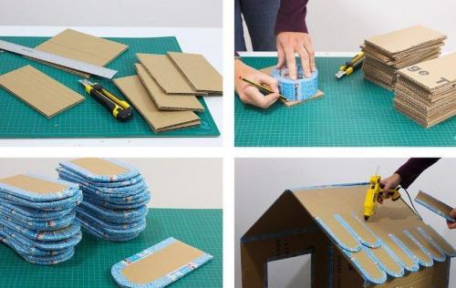 Детский домик своими руками из картона. Мастер-класс по изготовлению большого домика для ребенка