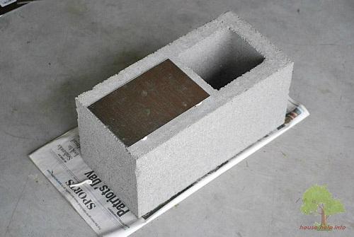 Вертикальная клумба из трубы своими руками. Вариант №1. Используем строительные блоки