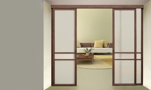 Разнообразные варианты раздвижных стен и перегородок.. Два основных механизма крепления раздвижных перегородок 01