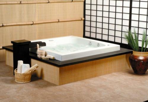 Маленькая ванна в японском стиле. Особенности японского стиля