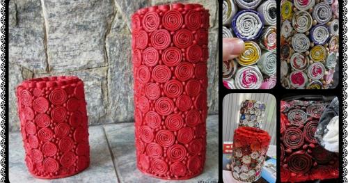 Нарядные декоративные вазы своими руками. Мастер-класс: ваза из картонной трубы