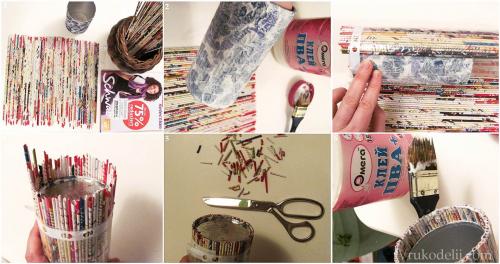 Нарядные декоративные вазы своими руками. Мастер-класс: ваза из картонной трубы