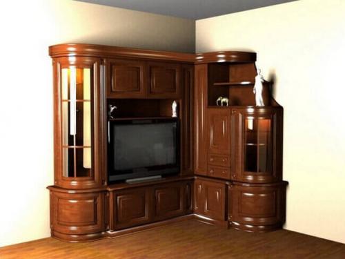 Угловая стенка в гостиную в современном стиле. Плюсы и минусы угловых стенок в интерьере гостиной 04