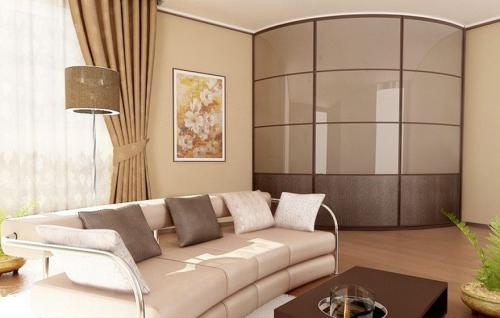 Гостиная с угловым шкафом. Какими могут быть угловые шкафы для гостиной, правила выбора