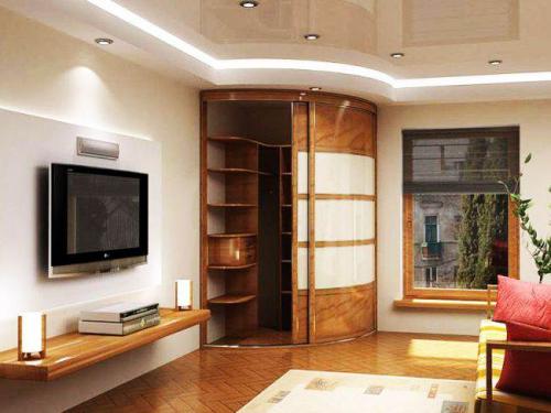 Угловая стенка в гостиную в современном стиле. Плюсы и минусы угловых стенок в интерьере гостиной 21