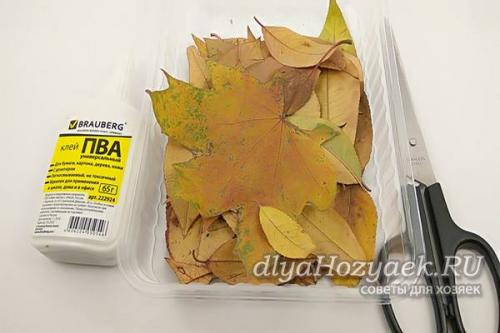 Осенние поделки из листьев в школу. Поделка Белочка из осенних листьев — быстро и красиво