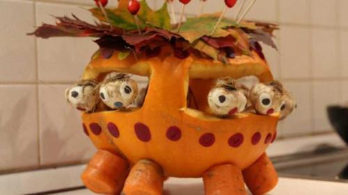 Прикольные поделки из овощей. Поделка из овощей: мастер-класс для начинающих, фото, схемы, идеи для создания осенних украшений своими руками