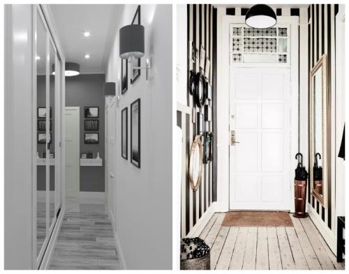 Как максимально повысить функциональность узкой прихожей.  Умелый подбор цветовой палитры