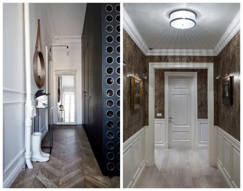 Как использовать вертикальное пространство в узкой прихожей. Умелый подбор цветовой палитры