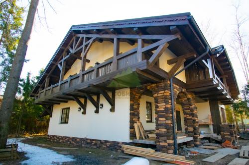 Внешняя отделка дома из газобетона. Фаски вместо штукатурки и вентилируемого фасада 13