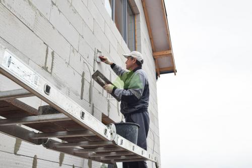 Внешняя отделка дома из газобетона. Фаски вместо штукатурки и вентилируемого фасада 11