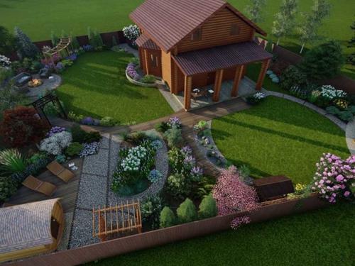 Простые клумбы возле дома за 1 день. Красивые клумбы для сада 20