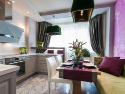 Кухня совмещенная с балконом. 112 самых стильных интерьеров кухни, совмещенной с балконом 09