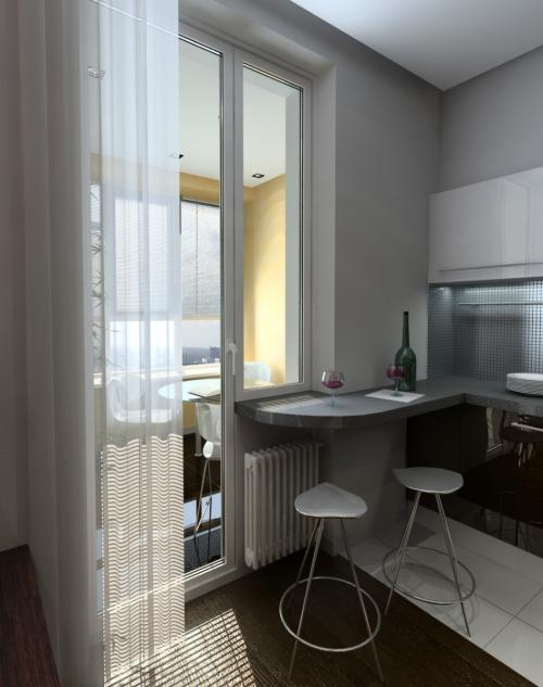 Шторы на кухню с балконной дверью. Выбор моделей