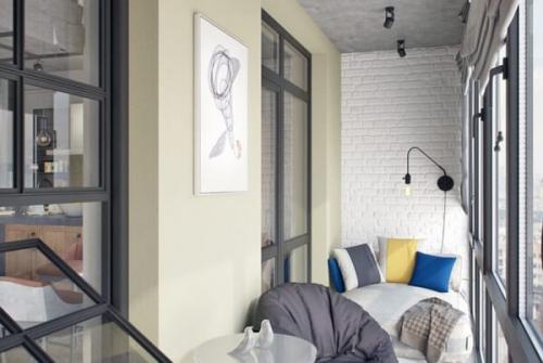 Дизайн кухни совмещенной с лоджией. Выбор стиля 09