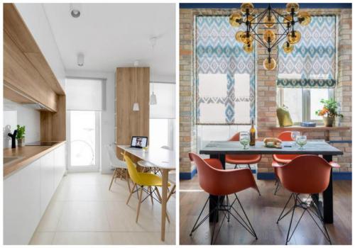 Шторы на кухне с балконной дверью. Что учесть, выбирая шторы на кухню с балконом 18