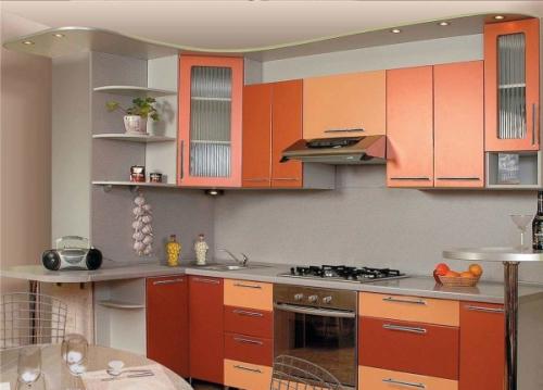 Варианты фасадов кухни. Основные требования к кухонному фасаду