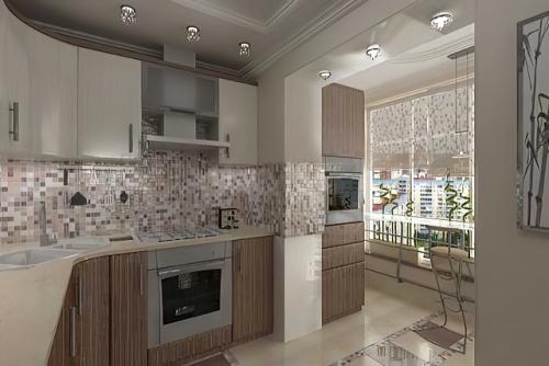 Дизайн кухни с аркой на балкон. Кухня совмещенная с балконом: идеи + фото дизайна