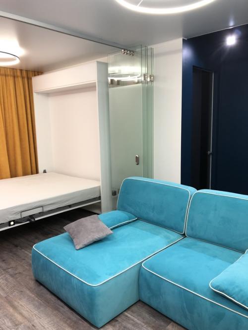 Раздвижная перегородка гармошка в комнате. Стеклянная перегородка складная (гармошка) в реальности