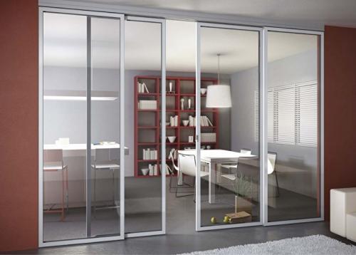 Стеклянные перегородки в интерьере. Особенности конструкции стеклянных перегородок 12