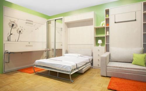 Передвижные стены в интерьере маленькой квартиры. Как создать дополнительную комнату с помощью передвижной стены-трансформера 38