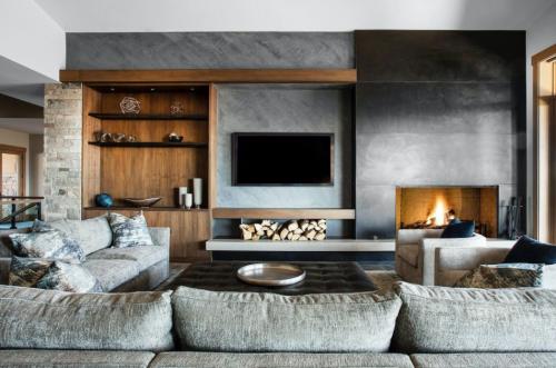 Декор стен в гостиной в современном стиле. Материалы для дизайна