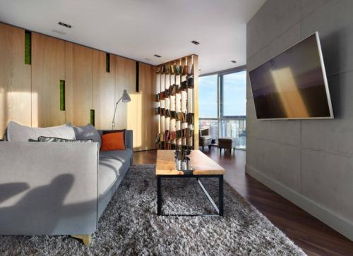 Декор стен в гостиной в современном стиле. Материалы для дизайна