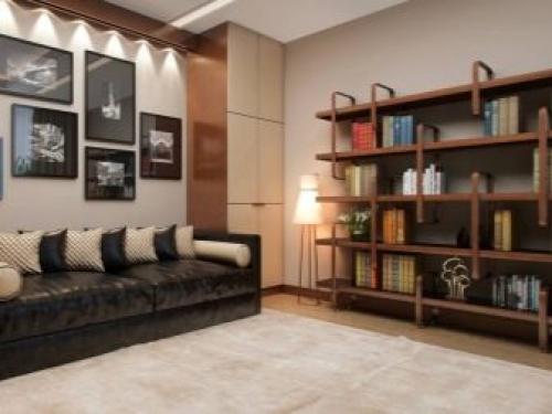 Декоративные полки на стену. Полки в интерьере гостиной 32