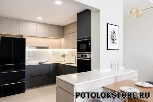 Какие типы освещения наиболее подходящие для кухни. Встраиваемые светильники.