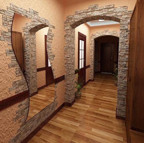 Отделка прихожей декоративным камнем и обоями. Прихожая: элегантность и стиль в интерьере