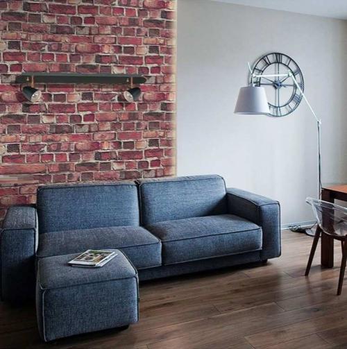 Обои под кирпич в интерьере спальни. Декоративные обои под кирпич в интерьере: советы по выбору + 130 фото интересных моделей обоев с имитацией кирпичной кладки